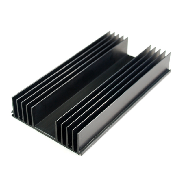 SS580 4.3" x8" x1" Aluminum Black Heat Sink